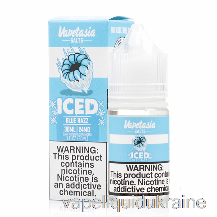 Vape Liquid Ukraine ICED Blue Razz - Vapetasia Salts - 30mL 24mg